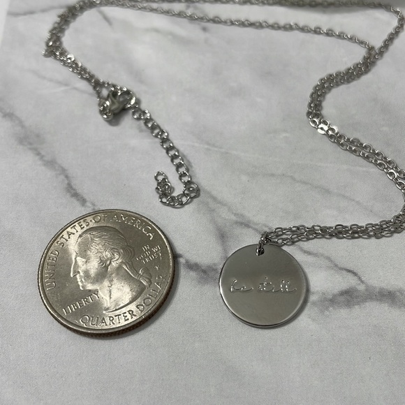 Be Still Silver Medallion Necklace - Picture 12 of 13